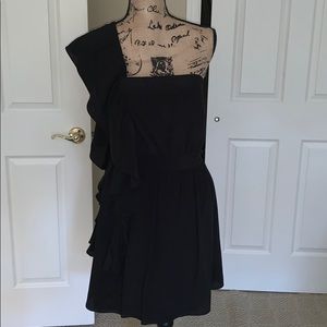 EUC Bebe silk one shoulder dress size medium